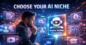 The Critical Importance of Choosing the Right AI Niche When Starting an AI Online Business A visual guide showcasing multiple AI niches, highlighting options for users to select their area of interest.