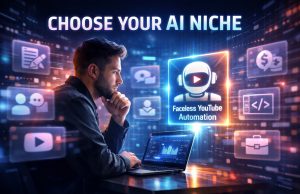 The Critical Importance of Choosing the Right AI Niche When Starting an AI Online Business A visual guide showcasing multiple AI niches, highlighting options for users to select their area of interest.