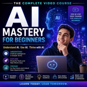 ai for beginners cover image featuring a young boy using ai