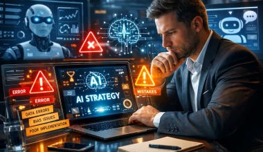 Entrepreneur learning how to avoid mistakes when building an AI business.