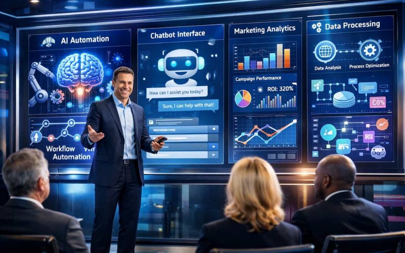 Entrepreneur offering AI automation and consulting services to businesses using artificial intelligence tools.