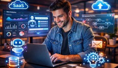 Entrepreneur building an AI SaaS product using artificial intelligence and automation tools.