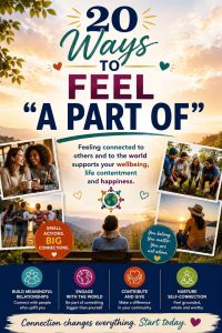 Ebook cover for 20 ways to feel a part of