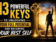 13 Powerful Keys to Unlocking Your Full Potential and Becoming Your Best Self Visual representation of 13 keys, each representing a principle for unlocking your full potential and personal growth.