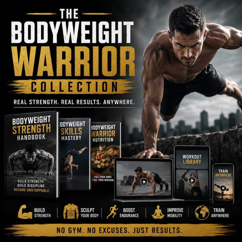 collage of bodyweight exercises