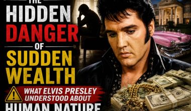 Elvis presley featured next to the title: the hidden danger of sudden wealth