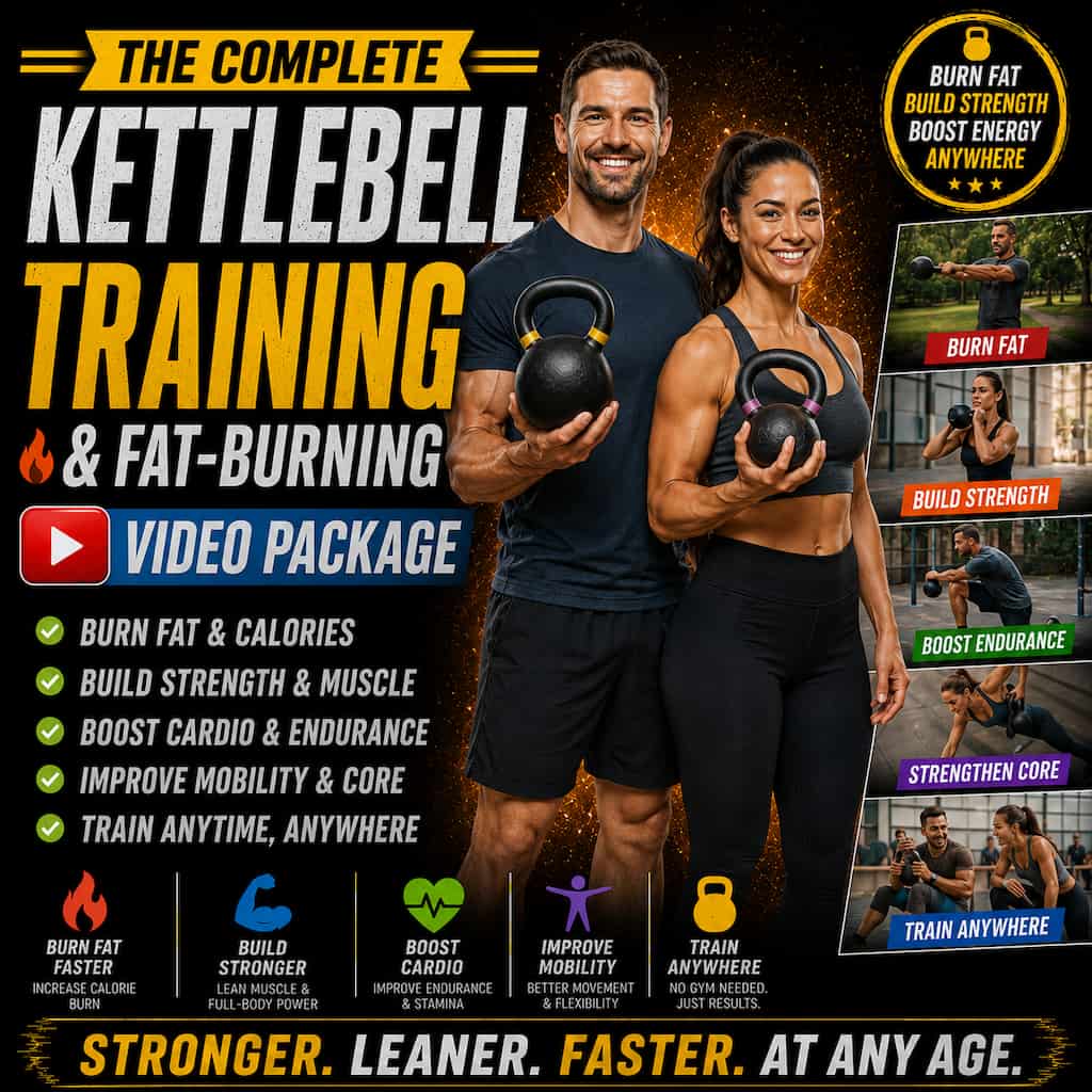 ebook cover image with couple holding kettlebells