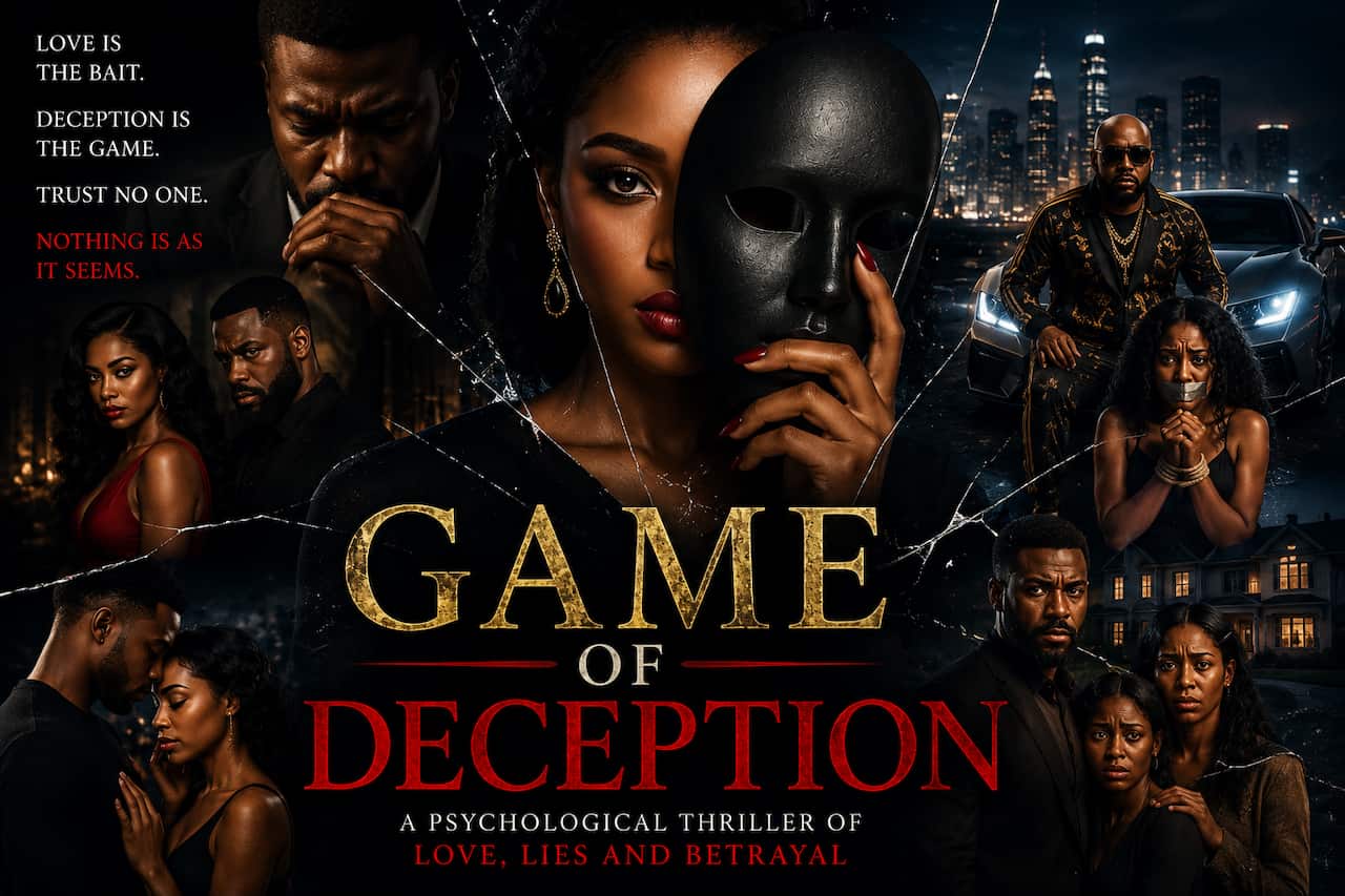 This thumbnail captures the story with a dark, cinematic feel, placing deception, danger and the key characters at the centre while hinting at the interconnected plotlines.